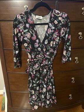 leota reye jersey faux wrap dress NWT Leota Reye Jersey Faux Wrap Dress, small